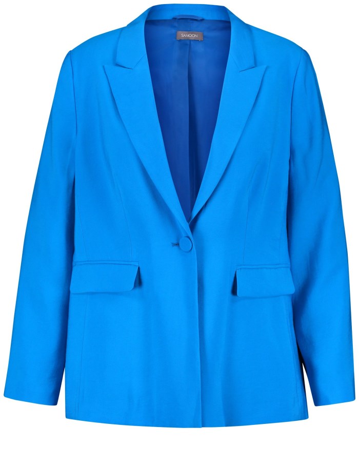 SAMOON Blazer with flap pockets Blazere Blå | XDIX7616