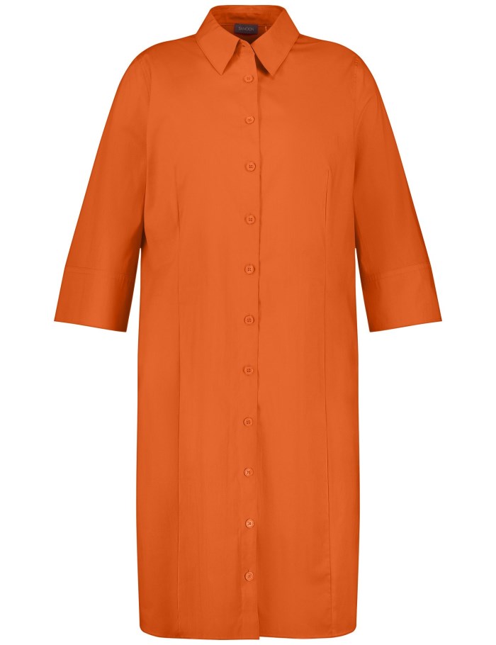 SAMOON Blouse dress with 3/4-length sleeves and pockets Kjole Oransje | EVMG5523