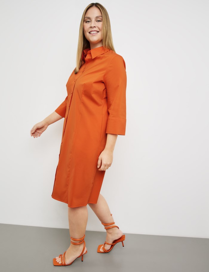 SAMOON Blouse dress with 3/4-length sleeves and pockets Kjole Oransje | EVMG5523