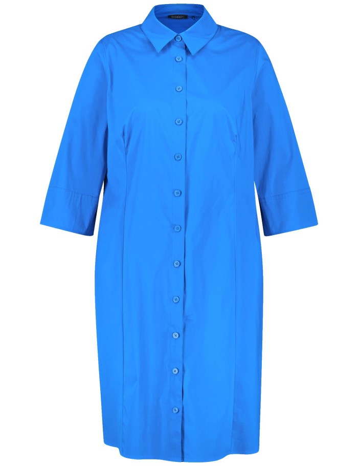 SAMOON Blouse dress with 3/4-length sleeves and pockets Kjole Blå | IDTR7648