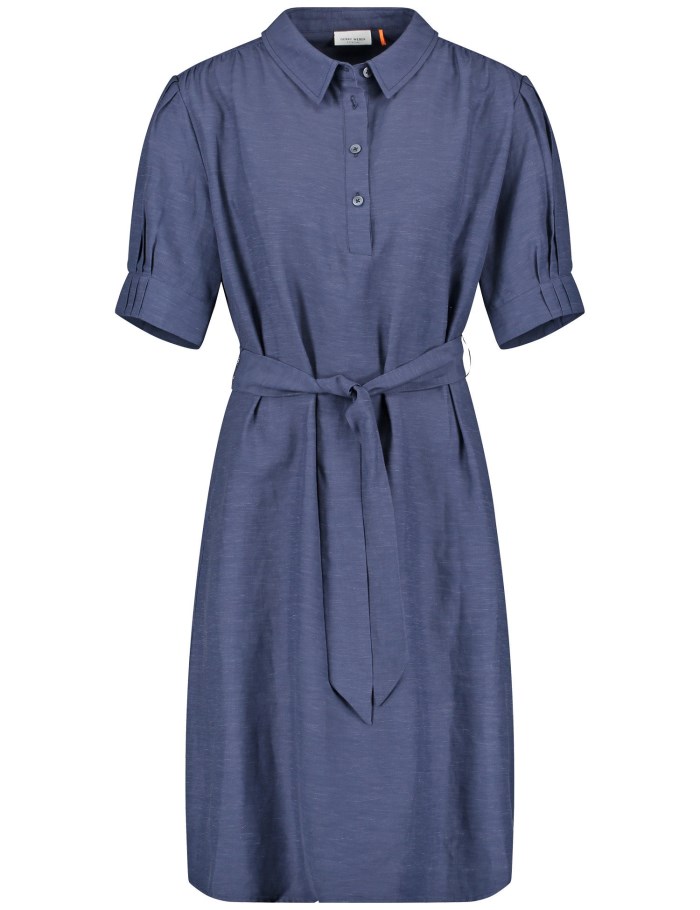 Gerry Weber Blouse dress with a waistband and percentage of linen Kjole Blå | EXNZ0105