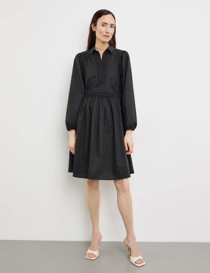 Gerry Weber Blouse dress with lace Kjole Svarte | XQNN4402