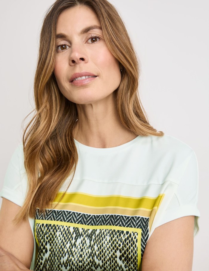 Gerry Weber Blouse top with a knotted detail T-skjorte Hvite | YVAB8489