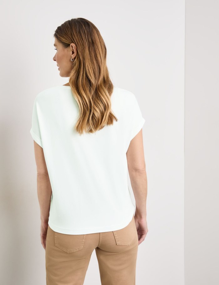 Gerry Weber Blouse top with a knotted detail T-skjorte Hvite | YVAB8489