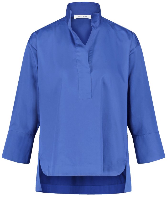 Gerry Weber Blouse with 3/4-length sleeves and a box pleat Bluse Blå | CDDL0997