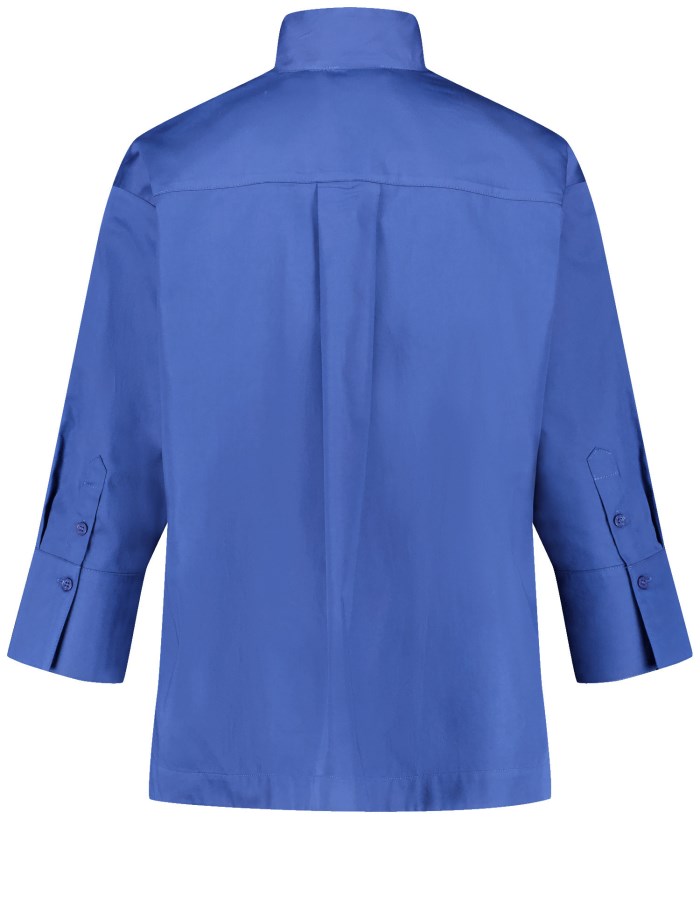 Gerry Weber Blouse with 3/4-length sleeves and a box pleat Bluse Blå | CDDL0997