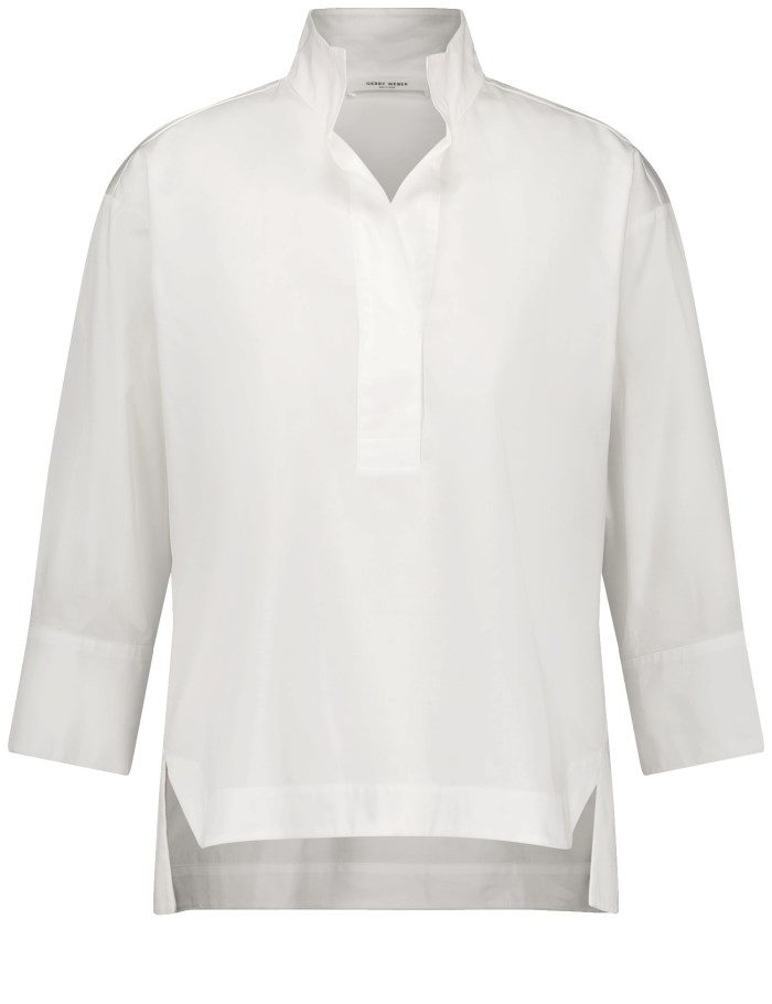 Gerry Weber Blouse with 3/4-length sleeves and a box pleat Bluse Hvite | MGRQ1894