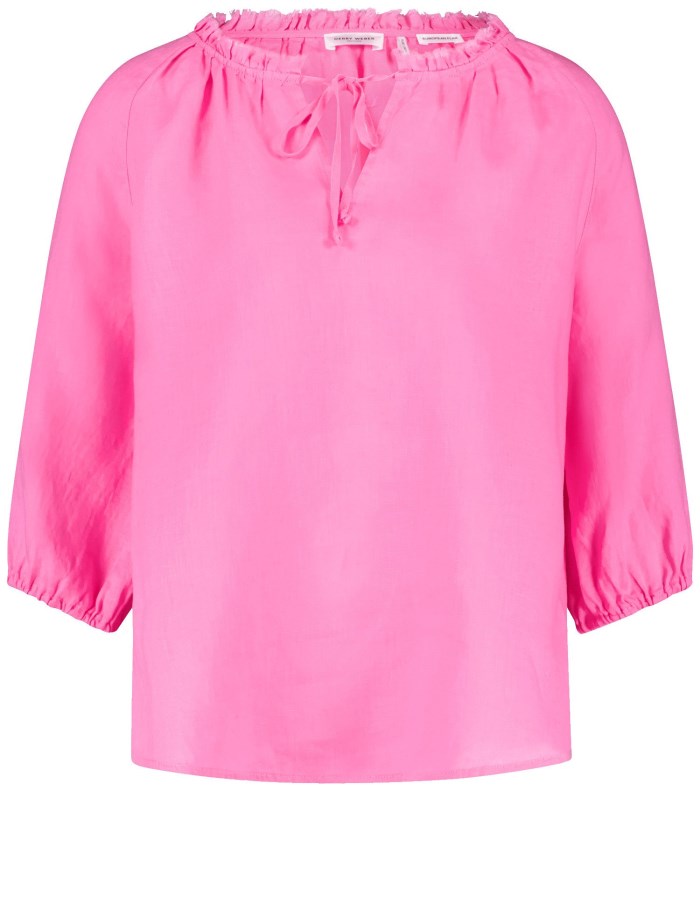 Gerry Weber Blouse with 3/4-length sleeves and a frilled collar Bluse Rosa | OMVQ4390