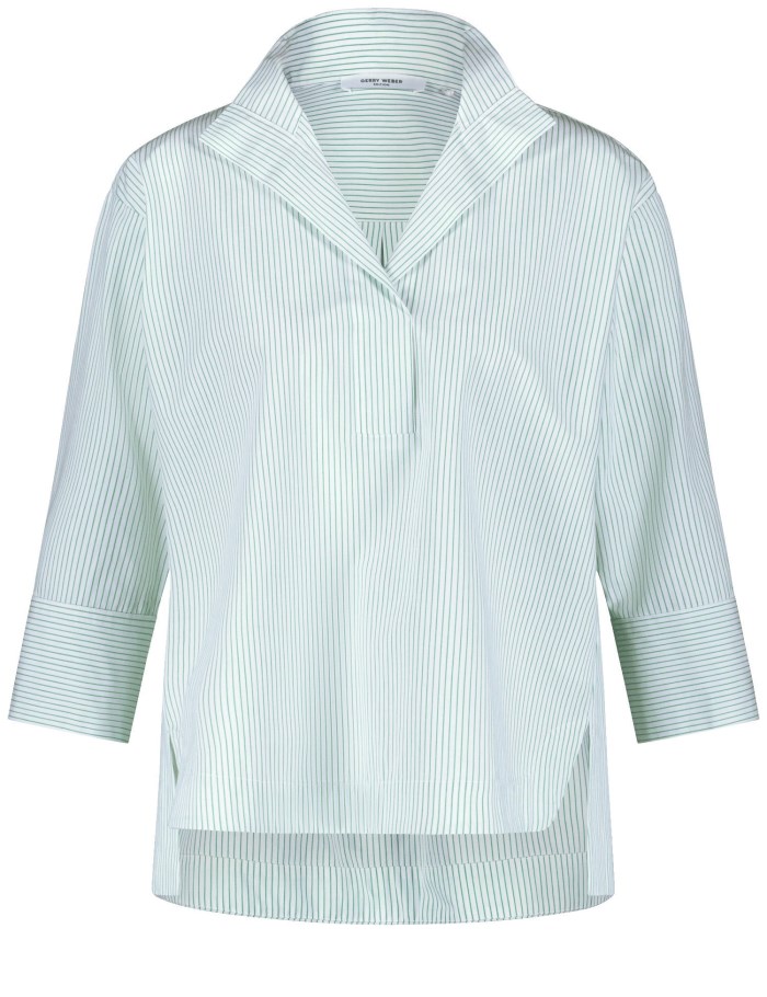 Gerry Weber Blouse with 3/4-length sleeves and a box pleat Bluse Grønn | UJOY2950