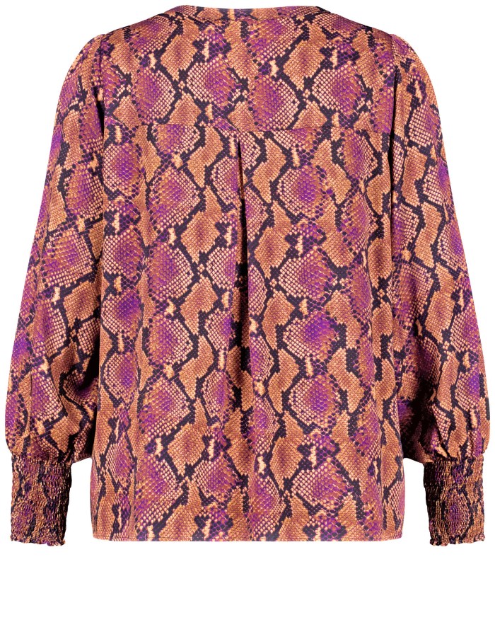 SAMOON Blouse with a python print Bluse Lilla | YTQV8901