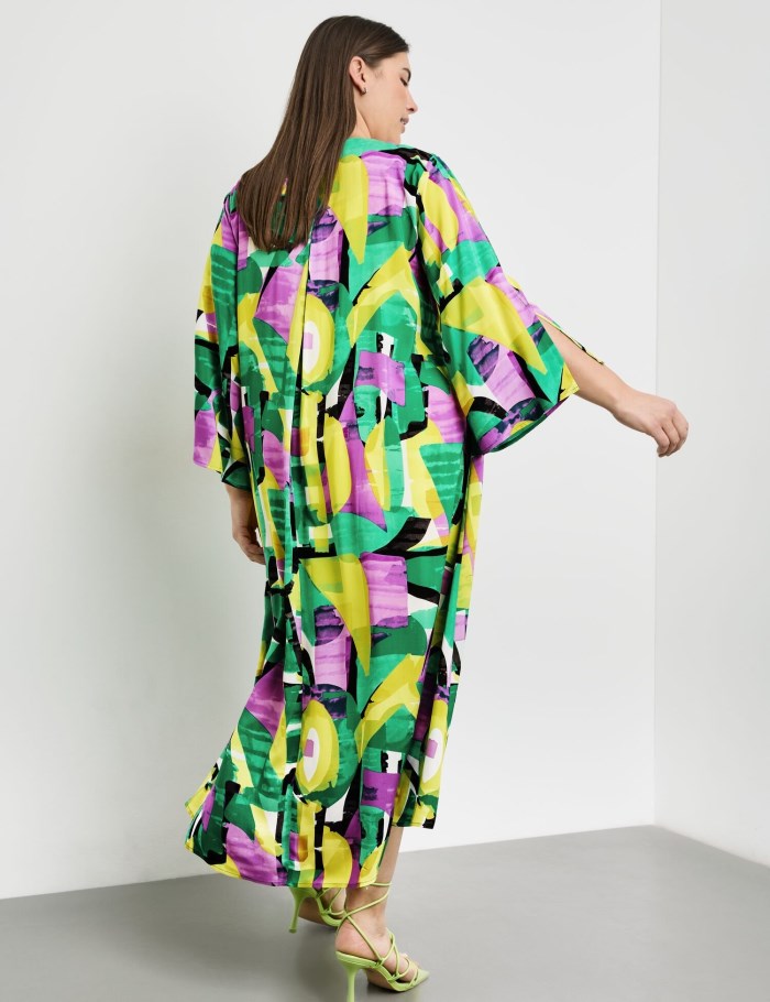 SAMOON Boho dress with a colourful print Kjole Grønn | HQPT3599