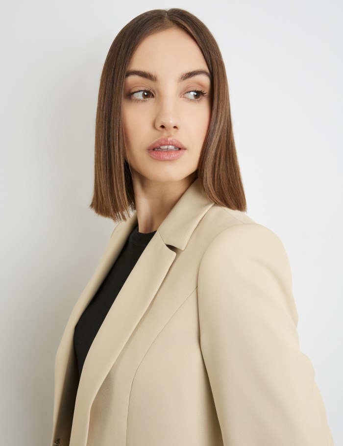 TAIFU Bolero blazer made of fine stretch fabric Blazere Beige | DCRD6803