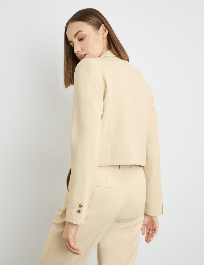 TAIFU Bolero blazer made of fine stretch fabric Blazere Beige | DCRD6803