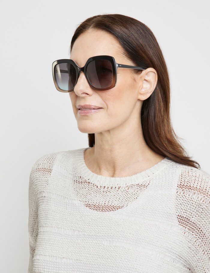 Gerry Weber Boxy sunglasses with a graduated effect Solbriller Brune | ZFPM8978