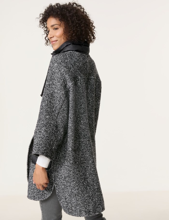 Gerry Weber Cape with fabric panelling Jakker Svarte | JPSE2679