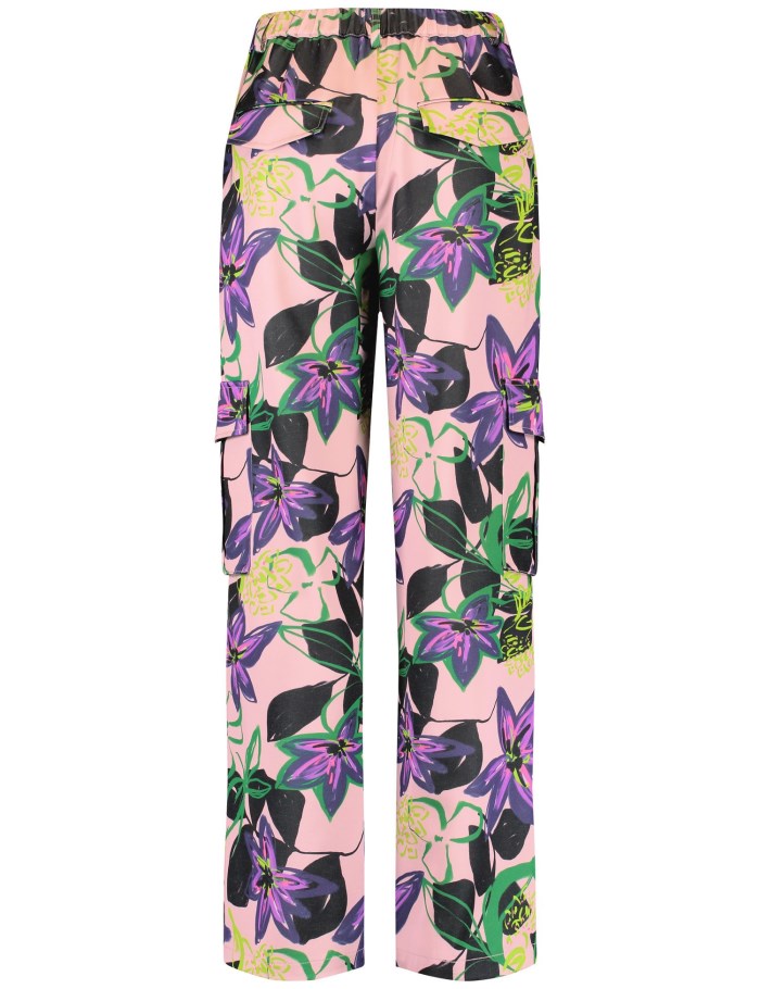 Gerry Weber Cargo trousers with a floral pattern Bukser Multicolor | PVEF5210