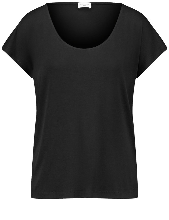 Gerry Weber Casual T-shirt with a cowl neckline T-skjorte Svarte | NONA3056