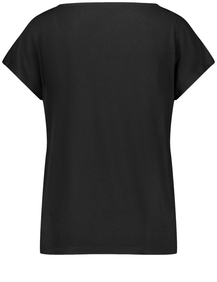 Gerry Weber Casual T-shirt with a cowl neckline T-skjorte Svarte | NONA3056