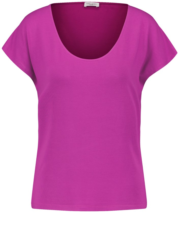 Gerry Weber Casual T-shirt with a cowl neckline T-skjorte Lilla | EVPL1757