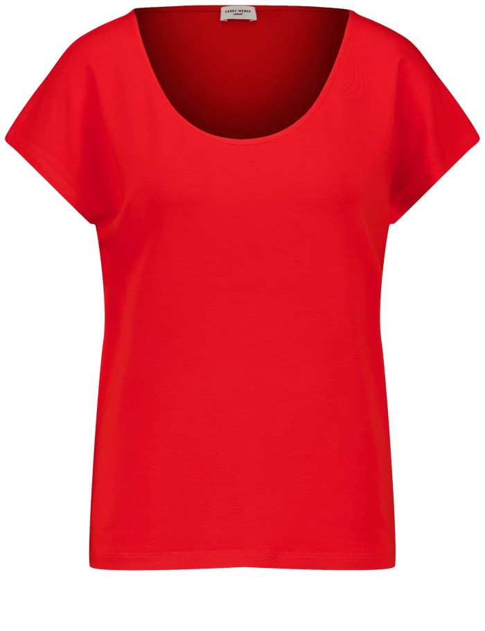 Gerry Weber Casual T-shirt with a cowl neckline T-skjorte Rød | GPSK4966