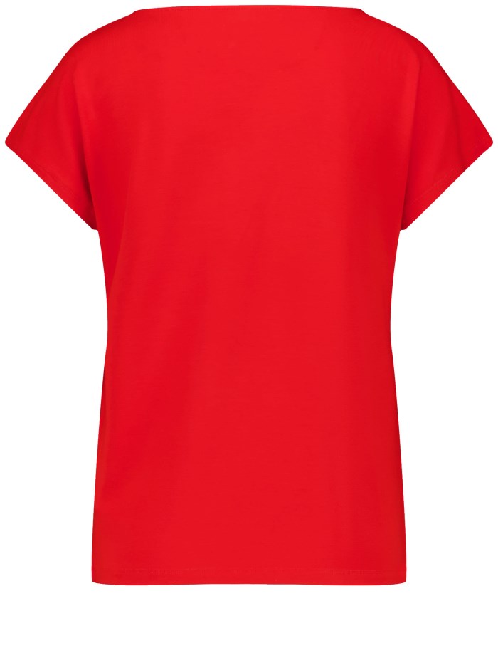 Gerry Weber Casual T-shirt with a cowl neckline T-skjorte Rød | GPSK4966