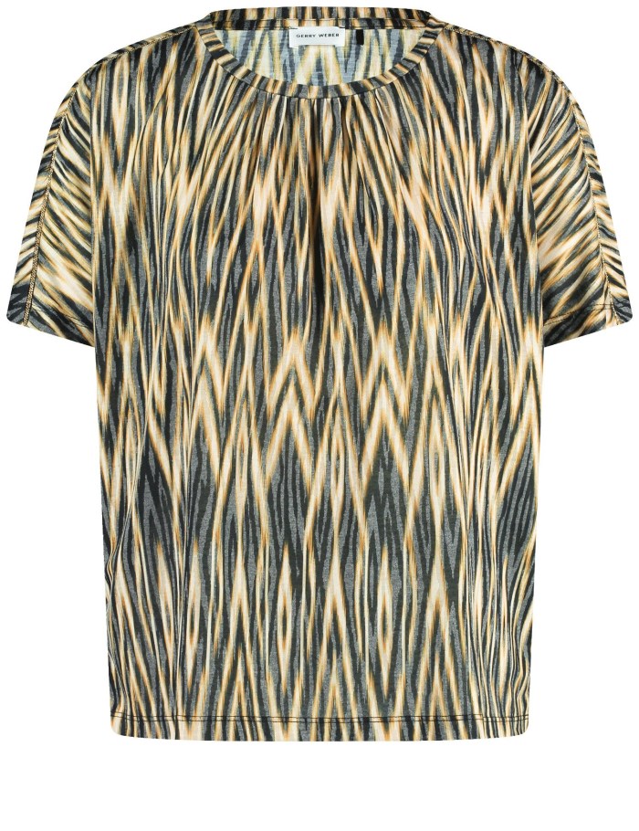 Gerry Weber Casual T-shirt with an ikat print T-skjorte Multicolor | CLEW1279