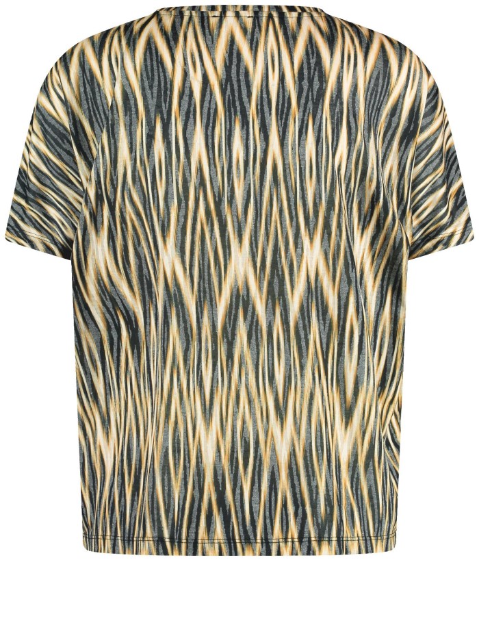 Gerry Weber Casual T-shirt with an ikat print T-skjorte Multicolor | CLEW1279