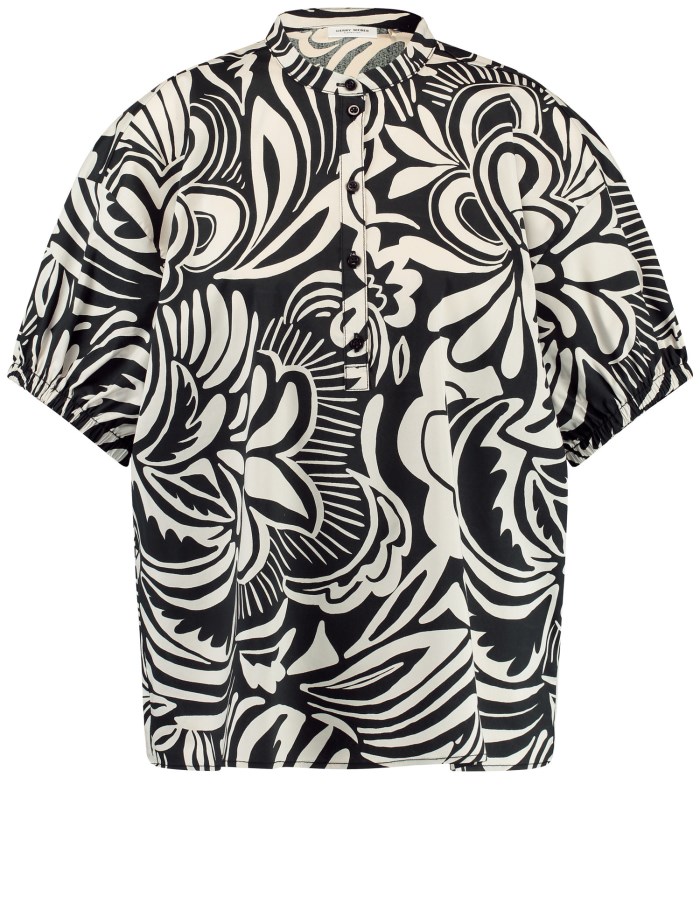 Gerry Weber Casual blouse with an all-over pattern Bluse Svarte | BGAN0074