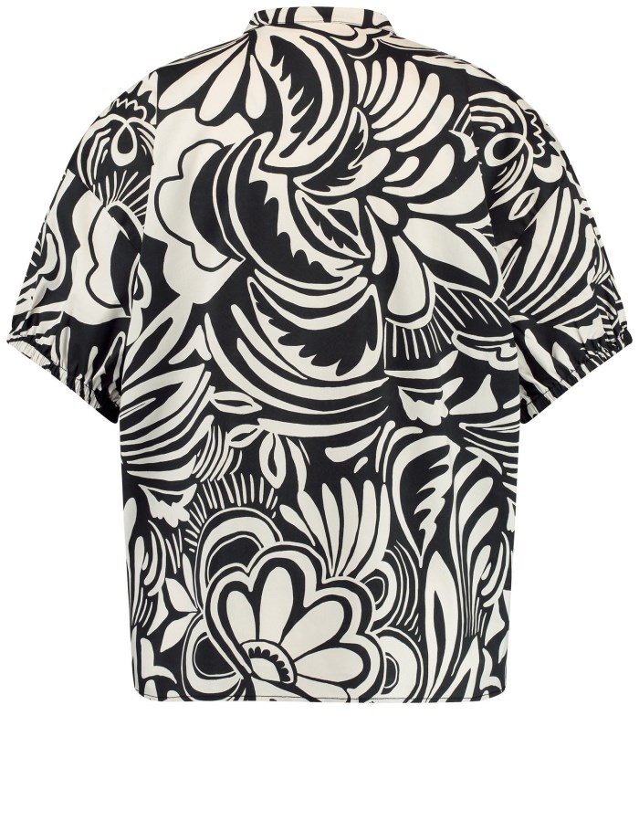 Gerry Weber Casual blouse with an all-over pattern Bluse Svarte | BGAN0074