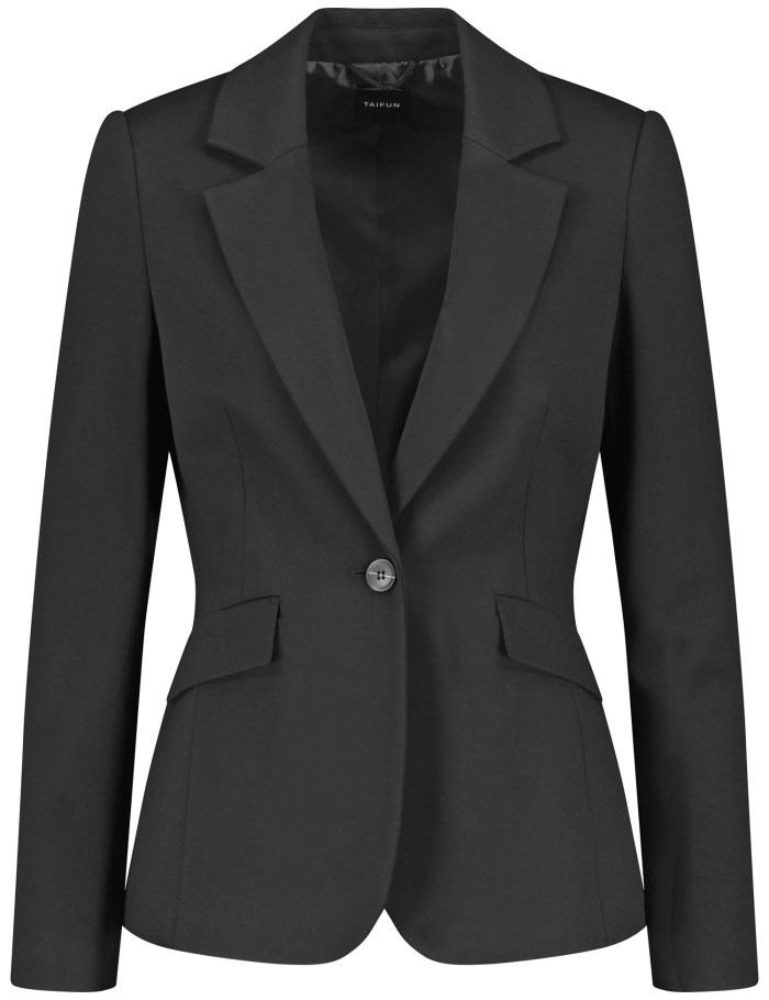 TAIFU Classic blazer with stretch for comfort Blazere Svarte | YWKW2470