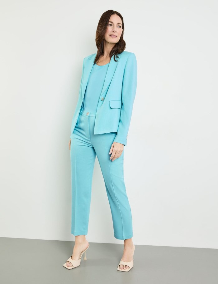 Gerry Weber Classic blazer with stretch for comfort Blazere Blå | WTHI5959