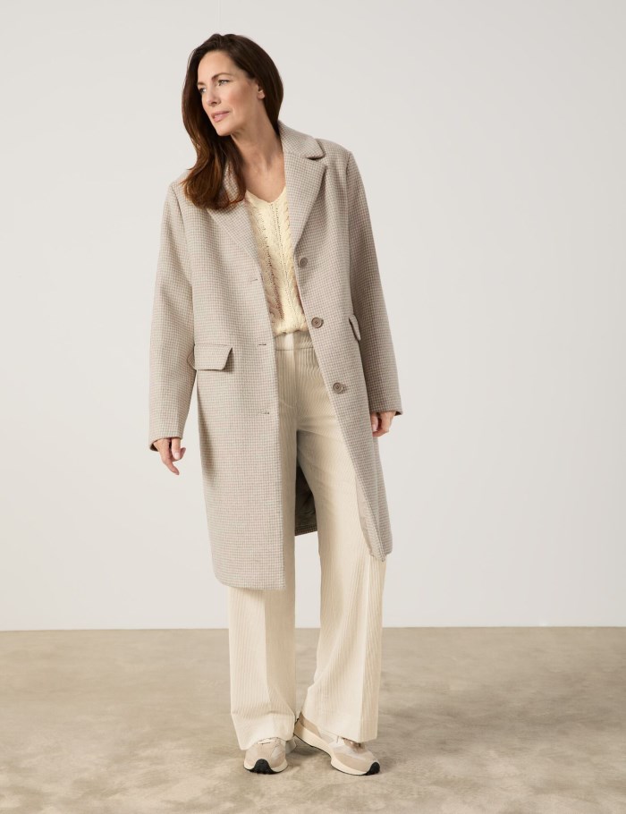 Gerry Weber Classic coat with a percentage of wool Jakker Beige | NTEK1686