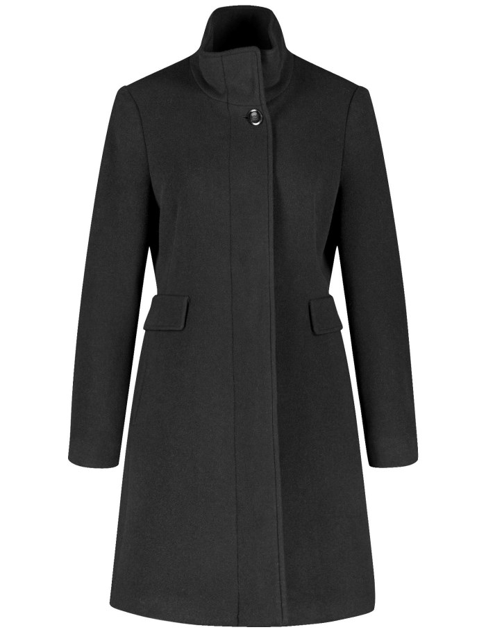 Gerry Weber Classic short coat with wool Jakker Svarte | IUZE3559