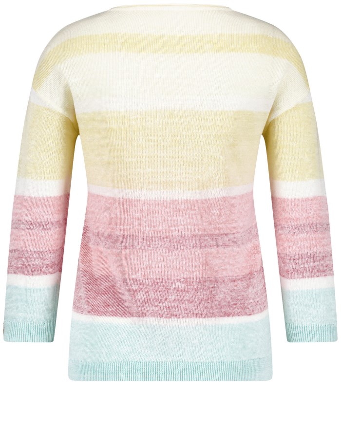 Gerry Weber Colour block jumper with 3/4-length sleeves Strikkevarer Multicolor | WSBB1150