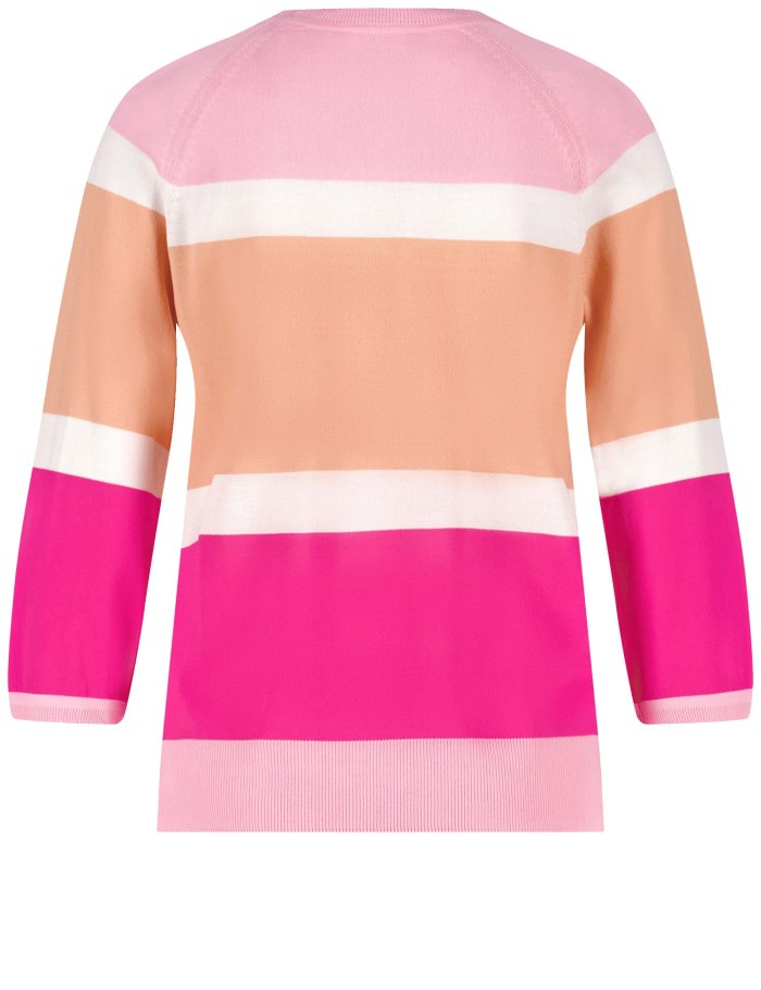 Gerry Weber Colour block jumper with 3/4-length sleeves Strikkevarer Multicolor | OIVO1773