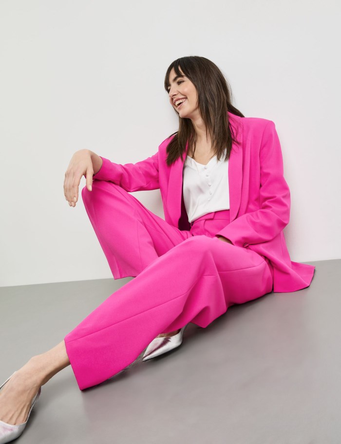 TAIFU Comfy stretch blazer Blazere Rosa | BWYG6728