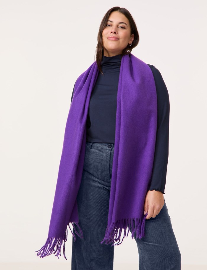 SAMOON Cosy scarf Skjerf Lilla | OBIJ9306