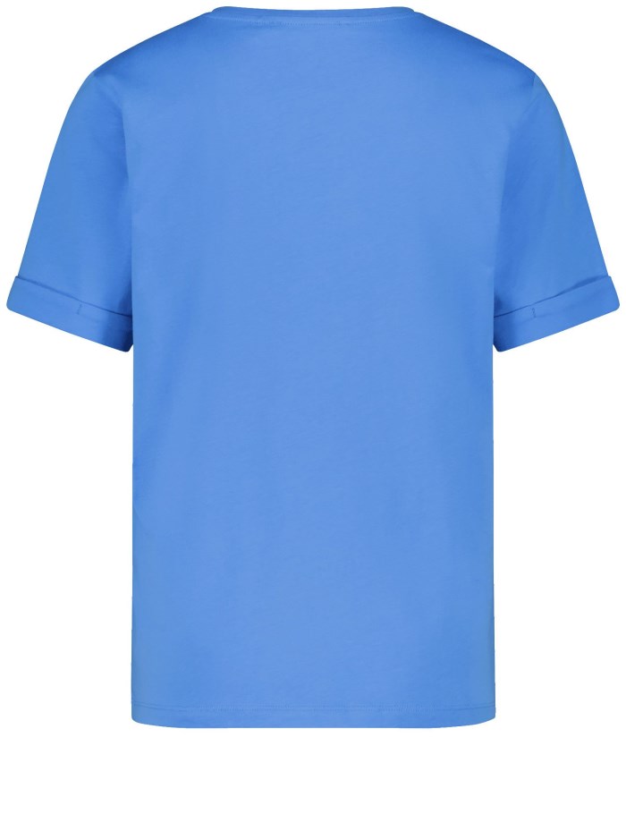 TAIFU Cotton T-shirt T-skjorte Blå | PTRY5012