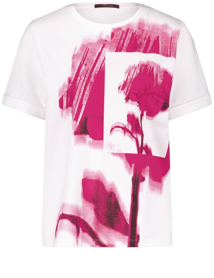 TAIFU Cotton T-shirt T-skjorte Rosa | FTAM9842