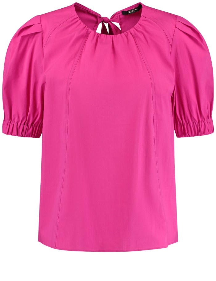 TAIFU Cotton blouse with voluminous sleeves Bluse Rosa | IGTF5931