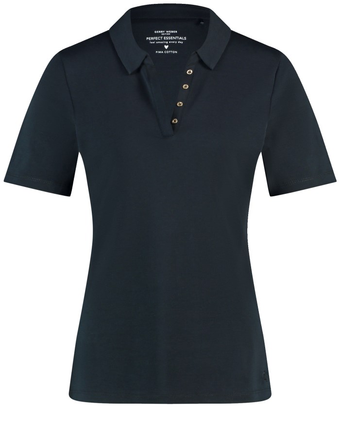 Gerry Weber Cotton polo shirt T-skjorte Blå | UWQU7794