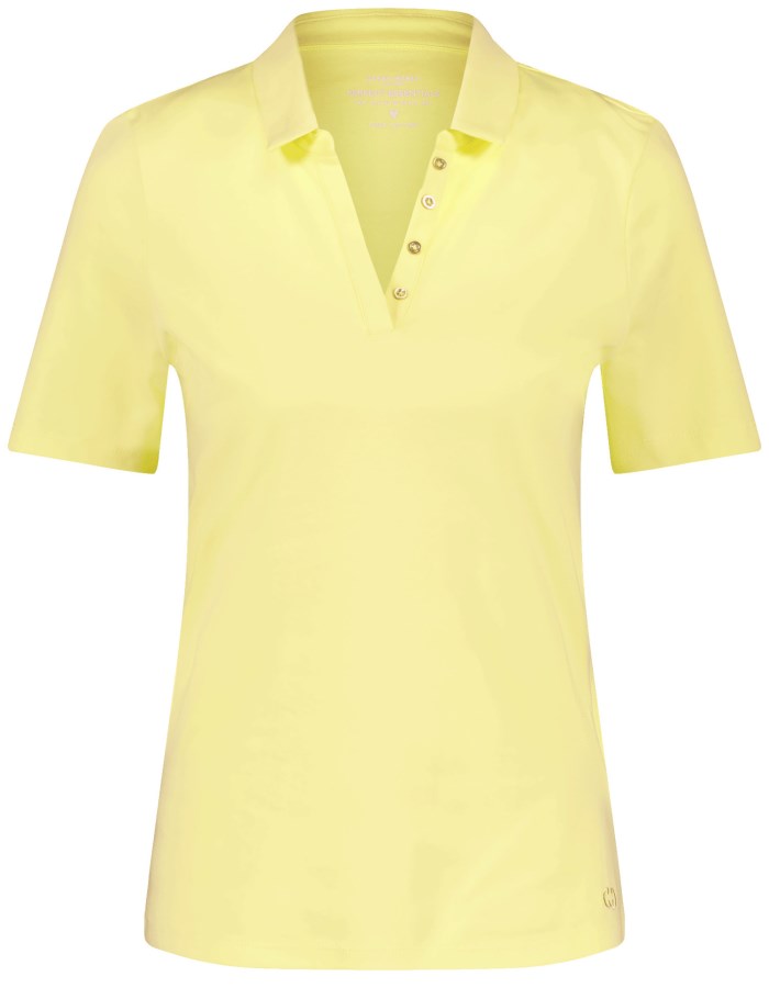 Gerry Weber Cotton polo shirt T-skjorte Gul | UHDE1123