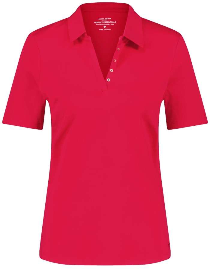 Gerry Weber Cotton polo shirt T-skjorte Rød | YQZL1508