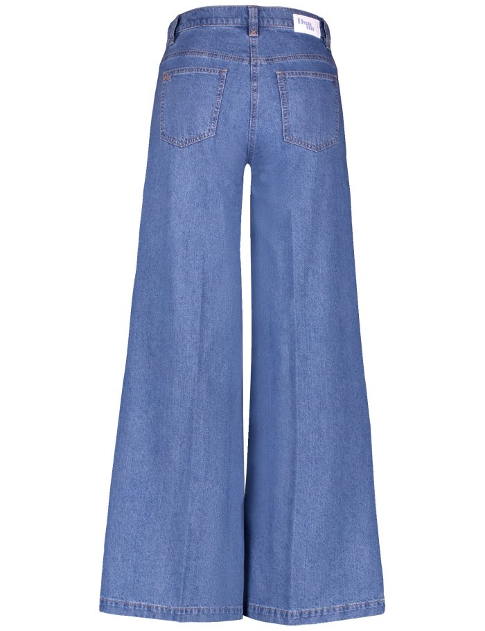 Gerry Weber Cotton/linen jeans MIR꞉JA WIDE LEG Bukser Blå | RSXP9158