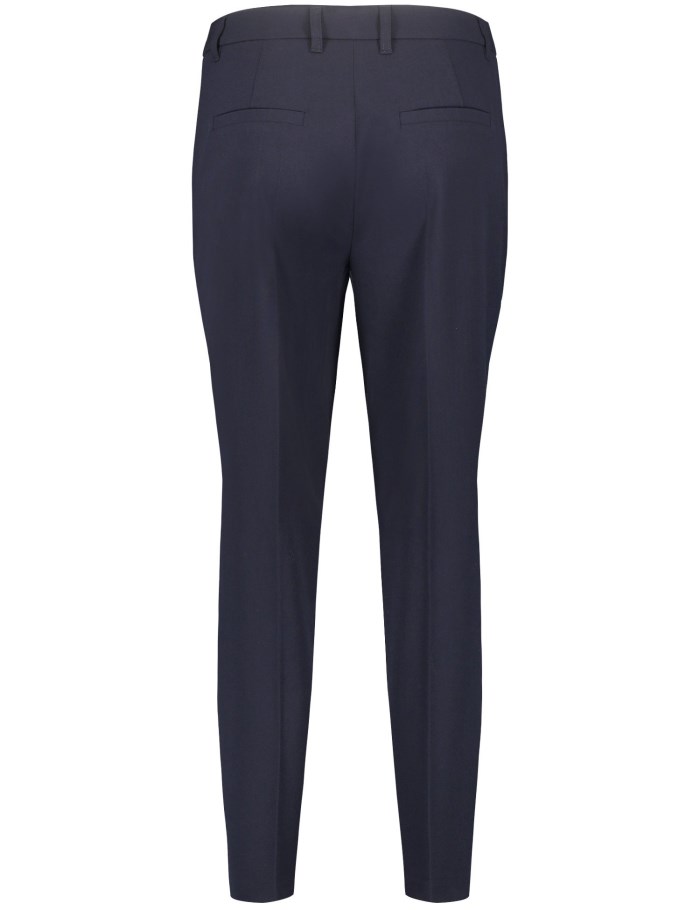 TAIFU Crease-resistant 7/8-length trousers in a slim fit Bukser Blå | SCHS4875