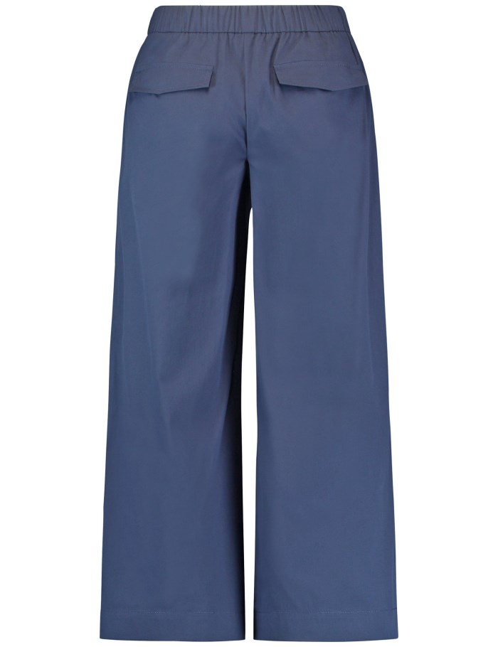 Gerry Weber Culottes with a stretch waistband at the back Bukser Blå | HXJC2772