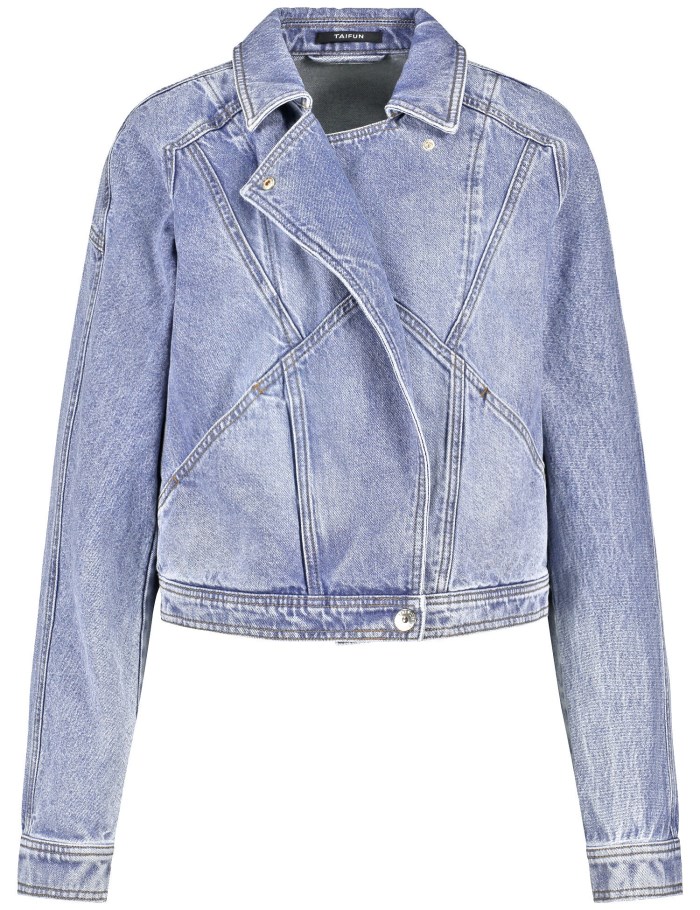 TAIFU Denim biker jacket Jakker Blå | DNHK2390