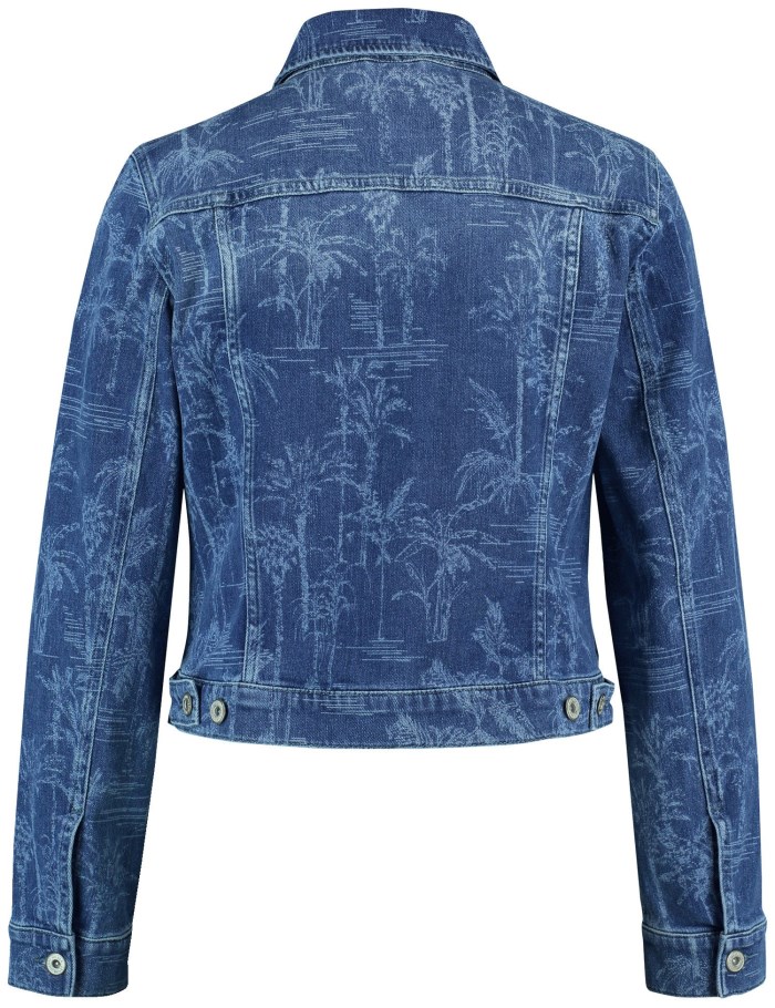 Gerry Weber Denim jacket with a subtle palm tree design Jakker Blå | DLHQ9584