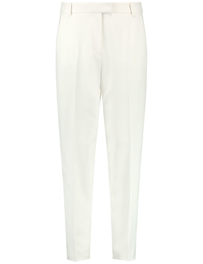 TAIFU Elegant 7/8-length trousers in a slim fit Bukser Hvite | WKEQ2660