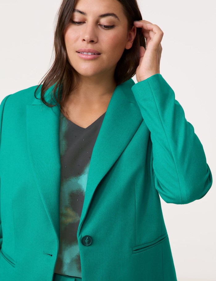 SAMOON Elegant blazer Blazere Blå | ZWZC6430